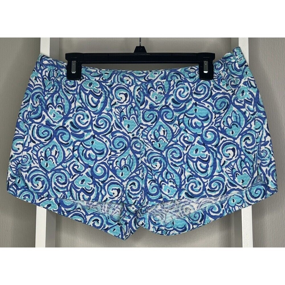 Lilly Pulitzer Adie Shorts Womens 6 Chasing Tail Blue White 4" Inseam Unworn